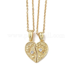 Collana con ciondolo a forma di cuore diviso&nbsp;NJEW-JN06106