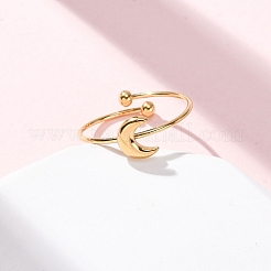 Anello aperto in acciaio inossidabile 304 per donna&nbsp;RJEW-A071-01A-G