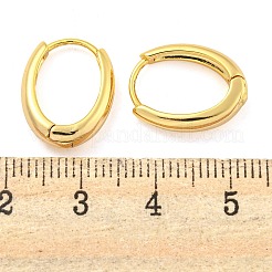 Orecchini a cerchio ovali in ottone da donna&nbsp;EJEW-M255-01G