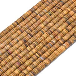 Natürliche gelbe Ozeanjaspis Perlenstränge&nbsp;G-P575-B32-6x1mm