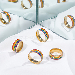 4 bague de fierté de style 4 pièces&nbsp;RJEW-UN0001-21G