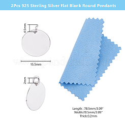 2 Stück rhodinierte 925 Sterling-Silber-Anhänger&nbsp;STER-DC0001-43