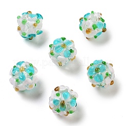 Chapelets de perles vernissées manuelles&nbsp;LAMP-N021-015A-12