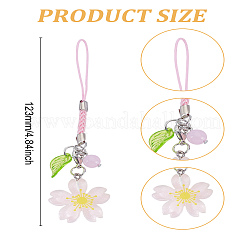 1 Stück Blumen-Handygurte aus Kunststoff&nbsp;HJEW-LP0001-12