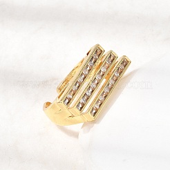 Bagues de manchette en laiton micro pavé de zircone cubique pour femmes&nbsp;RJEW-K312-01B-G
