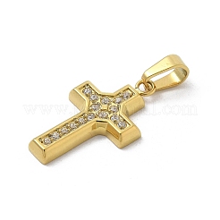 Ionenplattierung (IP) 304 Edelstahl Micro Pave Zirkonia Anhänger&nbsp;STAS-Z107-08G-12