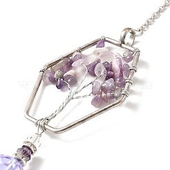 Amethyst-Anhänger-Dekoration&nbsp;AJEW-P098-01P