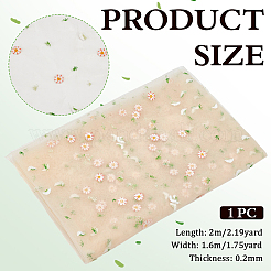 Tela de organza de poliéster con flores&nbsp;DIY-PH0038-38C