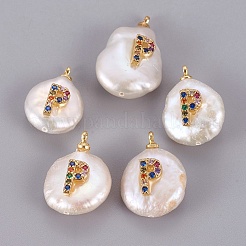 Pendenti con perle d'acqua dolce coltivate naturali&nbsp;PEAR-F008-32G-P