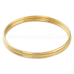 3 set di bracciali semplici in acciaio inossidabile 304 con placcatura ionica (ip)&nbsp;BJEW-G684-02A-G