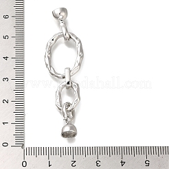 Micro pavé di ottone trasparente cubic zirconia piegato su fermagli&nbsp;KK-H480-26P