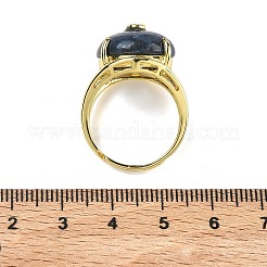 Bracciale aperto in ottone con micro pavé di zirconi cubici (colore casuale).&nbsp;RJEW-D347-02G-08