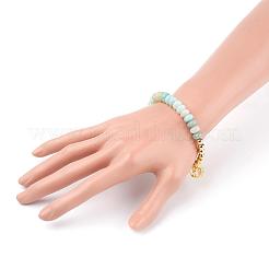 Braccialetti di fascino perline amazzonite naturali&nbsp;BJEW-JB03378-02