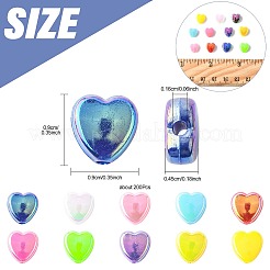 200 pz 2 perline di plastica ABS colorate&nbsp;KY-FS0001-42A