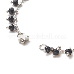 Facettierte runde Glasanhänger zur Herstellung von Kettenarmbändern&nbsp;AJEW-JB01151-01