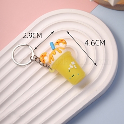 Porte-clés en pvc pour sachet de thé au lait&nbsp;LS-PW-WG2786B-04