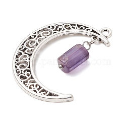4 Stück 4 Stile natürlicher Apatit & Amethyst & Aquamarin & kanadischer Jade facettierte Säulenanhänger&nbsp;PALLOY-JF02970