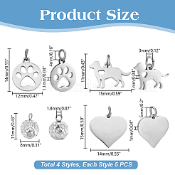 20 pendentif en acier inoxydable 304&nbsp;STAS-AR0002-61P