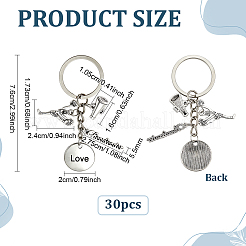 30 porte-clés pendentif en alliage de la série cheerleading&nbsp;KEYC-PH01630