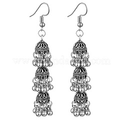 Boucles d'oreilles pendantes à pompons en alliage et fer de style bohème&nbsp;WG25E48-01