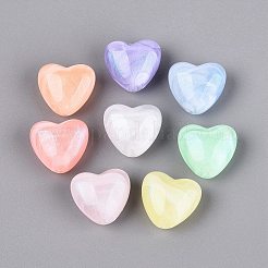 Perles acryliques transparentes bicolores lumineuses&nbsp;OACR-Q199-49