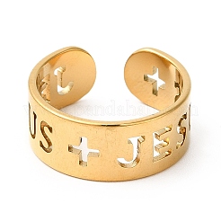 Anillo de acero inoxidable con revestimiento iónico (IP) 201&nbsp;RJEW-E063-04G