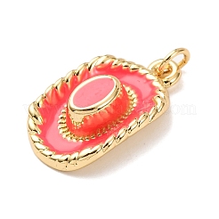 Pendentifs d'émail en laiton &nbsp;KK-K408-66G-02