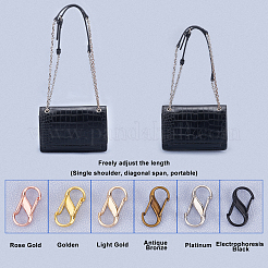12 stücke 6 farben zink-legierung diy taschen verstellbare verschlüsse zubehör&nbsp;FIND-PH0002-89