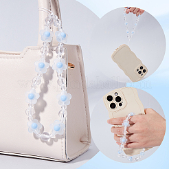 Dragonne de téléphone portable en perles de plastique&nbsp;AJEW-WH20010-63C