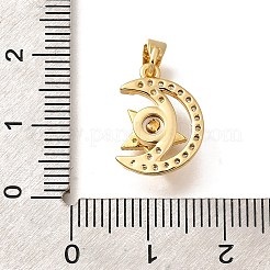 Colgantes de circonita cúbica con micro pavé de latón&nbsp;KK-R212-04G-01