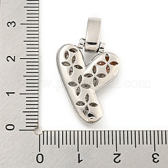 Latón micro pavimenta claro colgantes de circonio cúbico&nbsp;KK-B099-01P-Y