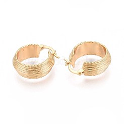 Latón pendientes de aro anillo&nbsp;EJEW-T047-106G