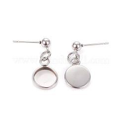 Montature per orecchini a bottone in acciaio inossidabile 304 anti-ossidazione&nbsp;LS-STAS-L226-019I-P