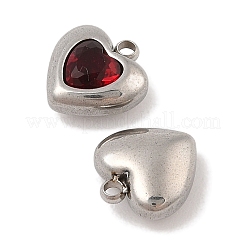 Ciondoli in acciaio inossidabile 304 con micro pavé di zirconi cubici&nbsp;STAS-S131-17P-03