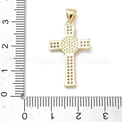Pendenti in zirconi cubici trasparenti in micro pavè di ottone&nbsp;KK-P350-16G-02