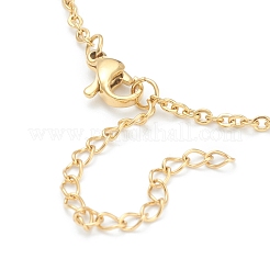 Collana con pendente in ottone con zirconia cubica&nbsp;NJEW-F281-06