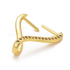 Rack placcatura ottone micro pave cubic zirconia rompighiaccio pinch bails&nbsp;KK-B056-01G