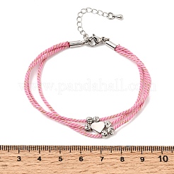 Bracelets à plusieurs brins en polyester&nbsp;FB-CBA983F-02P-03