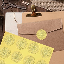 34 Blatt selbstklebende Mandala-Aufkleber mit Goldfolienprägung&nbsp;DIY-WH0509-015