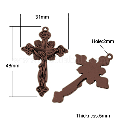 Tibetischer stil Aluminium Anhänger & Charms&nbsp;TIBEP-3035-R-NR