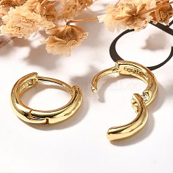 Boucles d'oreilles créoles en laiton plaqué or pour femmes&nbsp;LS-EJEW-C125-09G