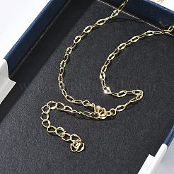 Colliers à maillons texturés en laiton de 3 mm pour femmes&nbsp;KK-CBA4FD4-01G