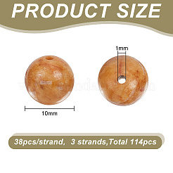 3 filo di perle di pietra naturale picasso/diaspro picasso&nbsp;G-GO0001-19