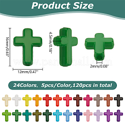 120 pz 24 colori perline acriliche opache&nbsp;SACR-LP0001-01