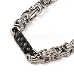 Anlaufbeständige PVD-Vakuumbeschichtung aus 201 Edelstahl mit byzantinischen Säulenkettenarmbändern&nbsp;BJEW-B078-66EBP