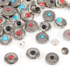 36 Stück 9 Stile Legierung dekorative Nieten&nbsp;BUTT-SW0001-02