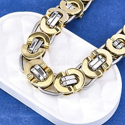 Bracelets à chaîne byzantine en acier inoxydable 304 pour femmes et hommes&nbsp;BJEW-R018-22GP-02