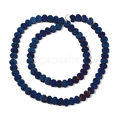 Hebras de cuentas de roca de lava natural galvanizada&nbsp;G-Q1009-G01-02F