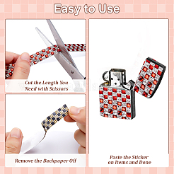2 Stück Hotfix-Glas-Strass mit Tartan-Muster&nbsp;DIY-ME0001-63B