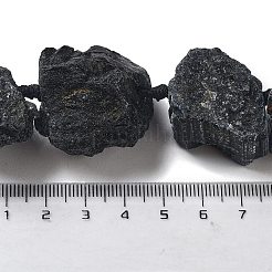 Rohe raue natürliche schwarze Turmalinperlenstränge&nbsp;G-J388-A12-01